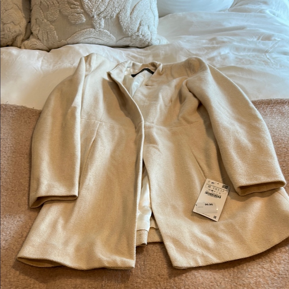 Elegant Cream Women's Coat